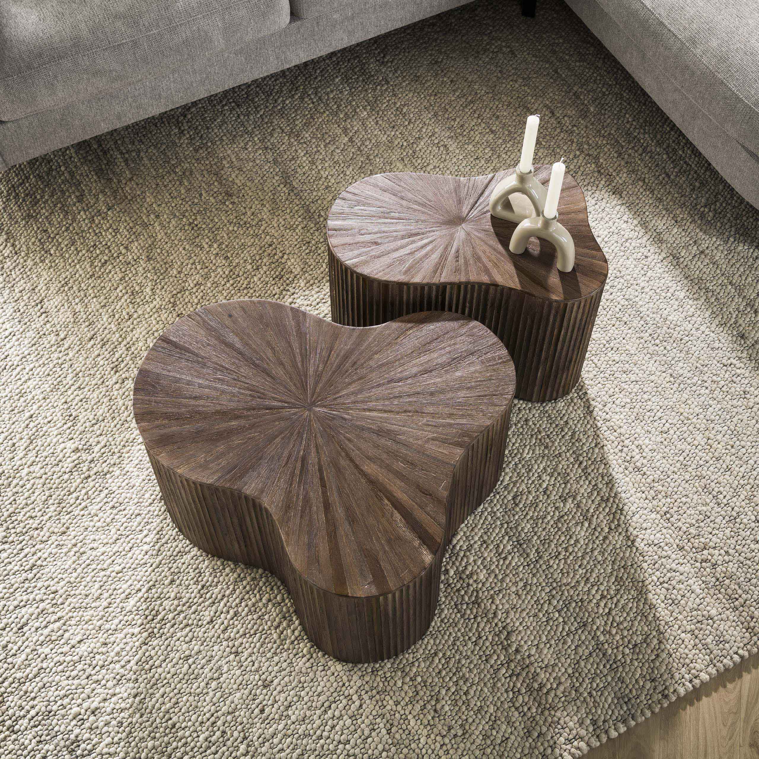Salontafel set/2 shamrock Maya Teak